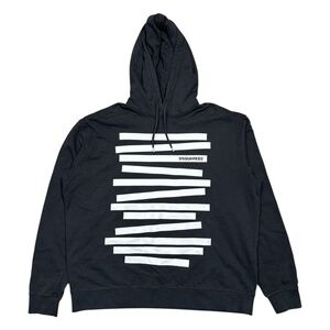 DSQUARED2 Classified Relaxed Print Terry Fleece Drawstring Hoodie Mens XL